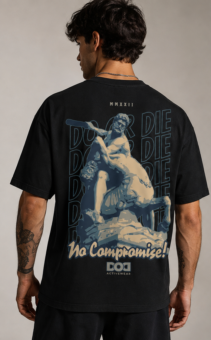 Remera Oversize Negra Do or Die