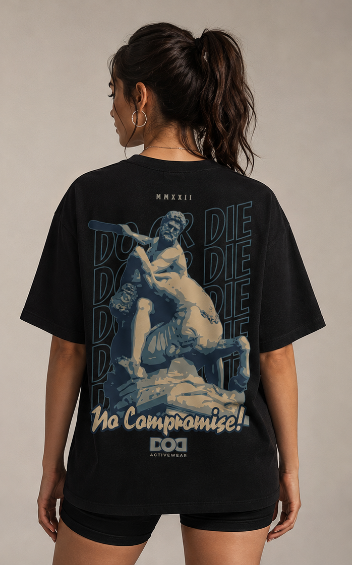 Remera Oversize Negra Do or Die