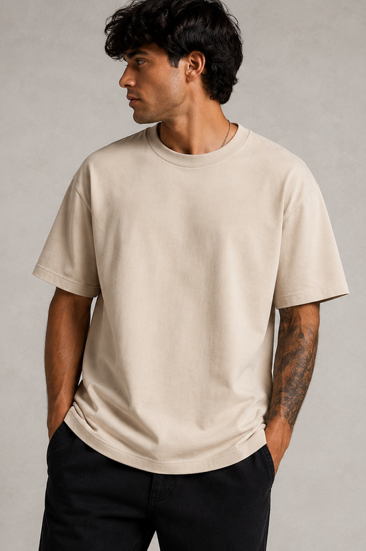 Remera Clásica Beige lisa